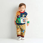 Friendly Animal Motif Trousers with Embroidery