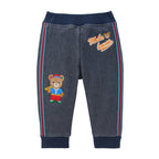 Sports Motif Brushed Stretch Trousers
