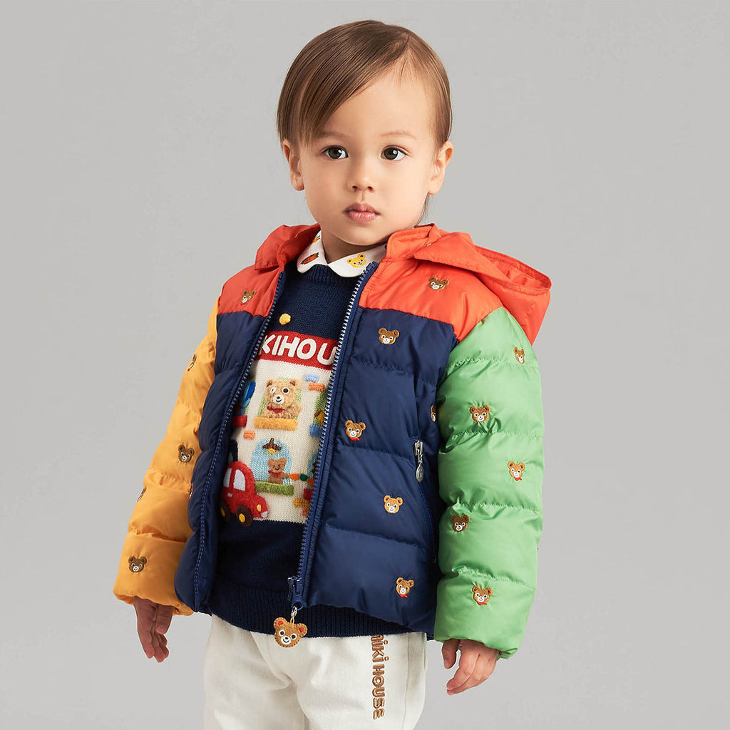 Pucci Bears Embroidered Down Windbreaker