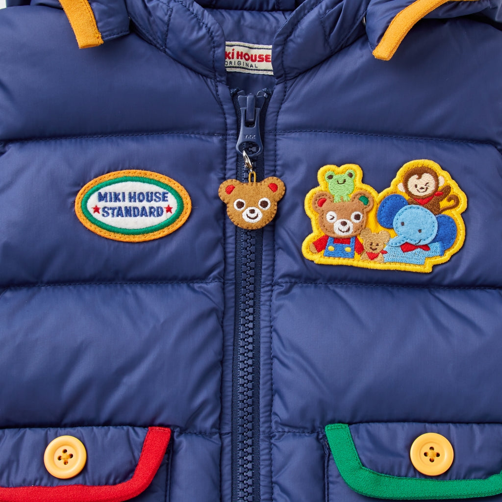 Lightweight Warm Down Jacket with Animal Friends