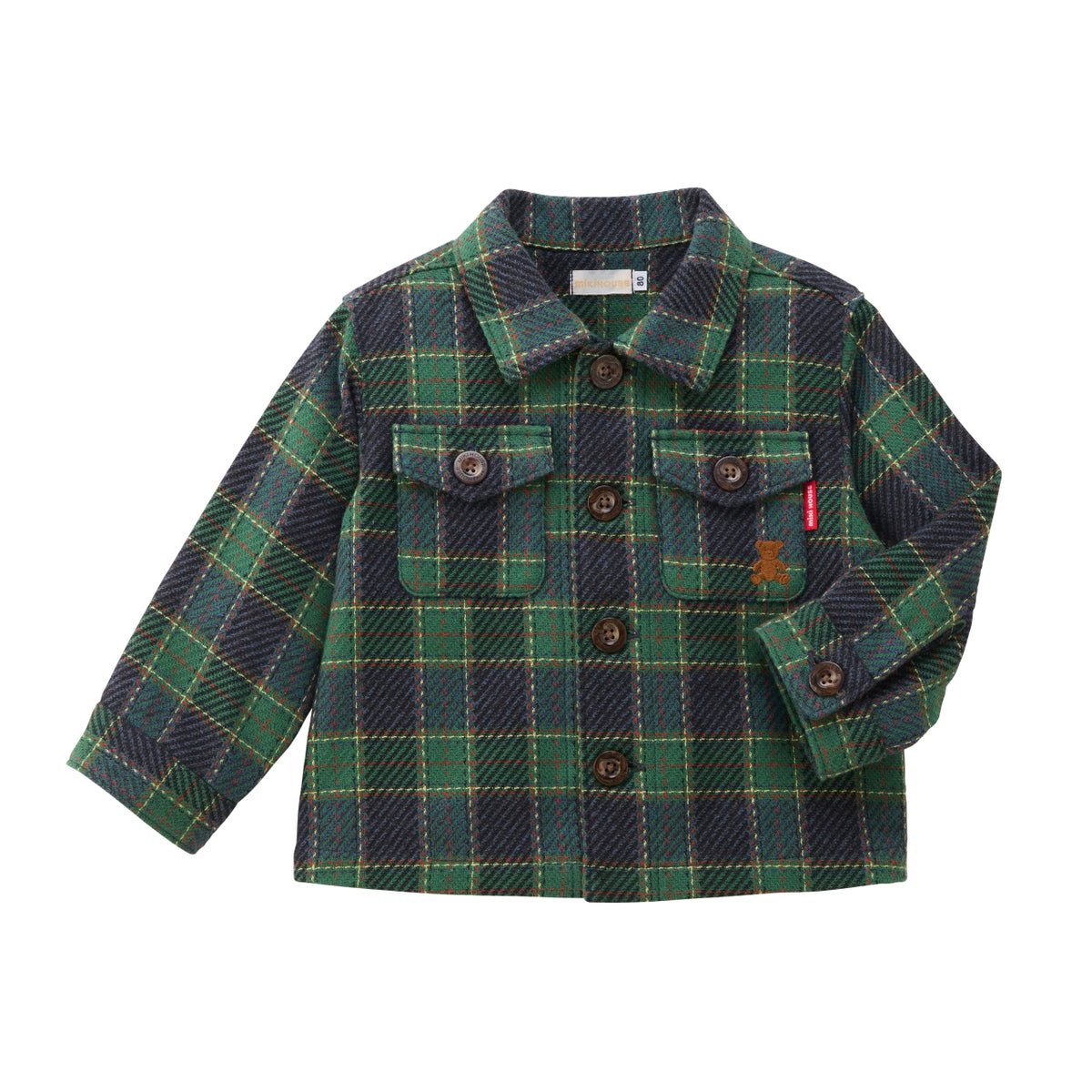 Brushed Green Check Shirt Jacket