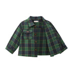 Brushed Green Check Shirt Jacket