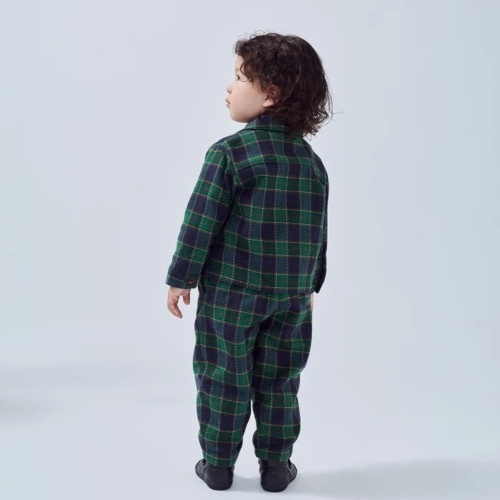Brushed Green Check Shirt Jacket