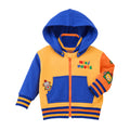 Retro Game Pixel Embroidery Colour-Block Hoodie