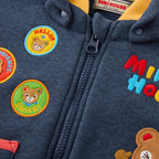 Character Ear Shaggy-Lined Stretch Hoodie