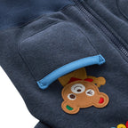 Character Ear Shaggy-Lined Stretch Hoodie