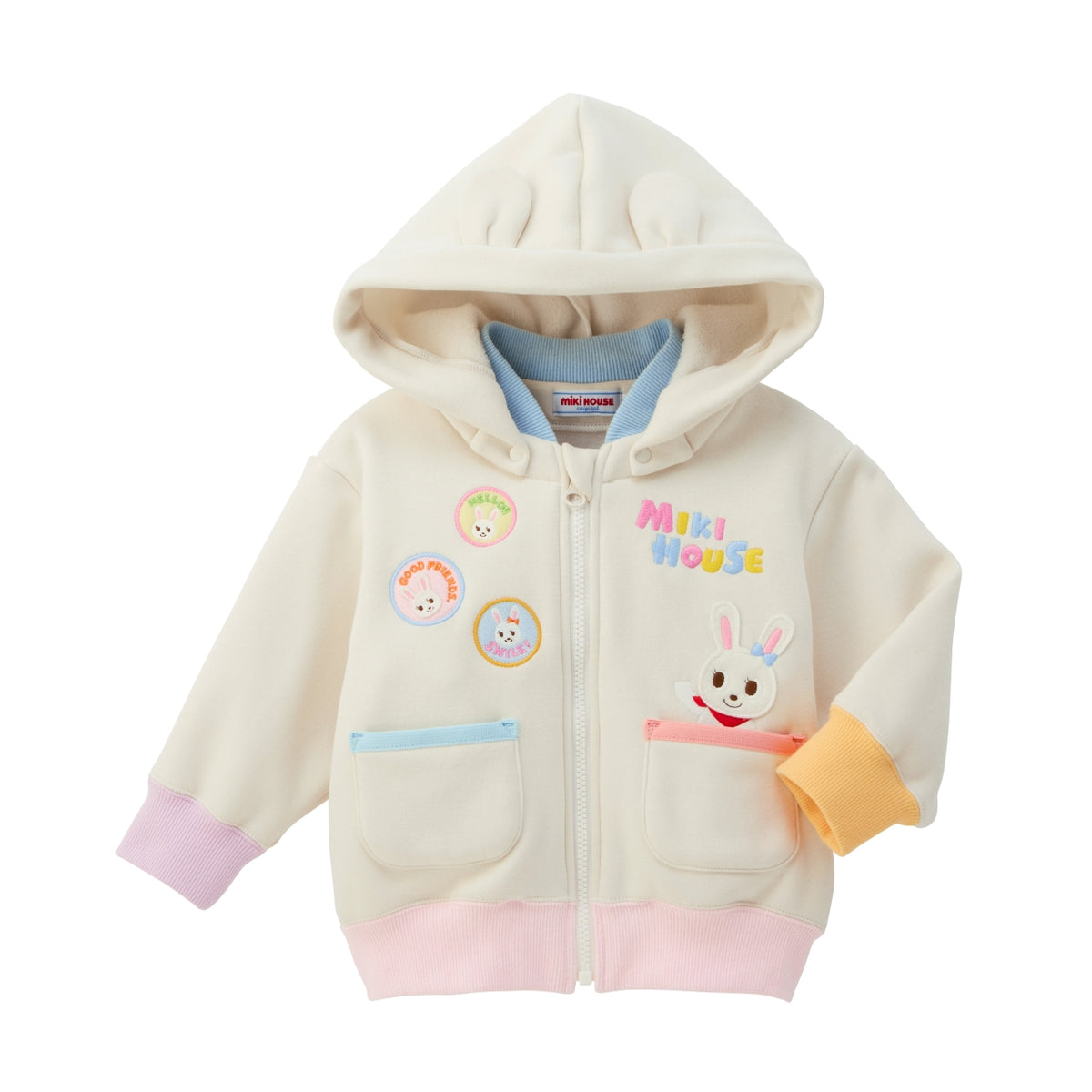 Character Ear Shaggy-Lined Stretch Hoodie