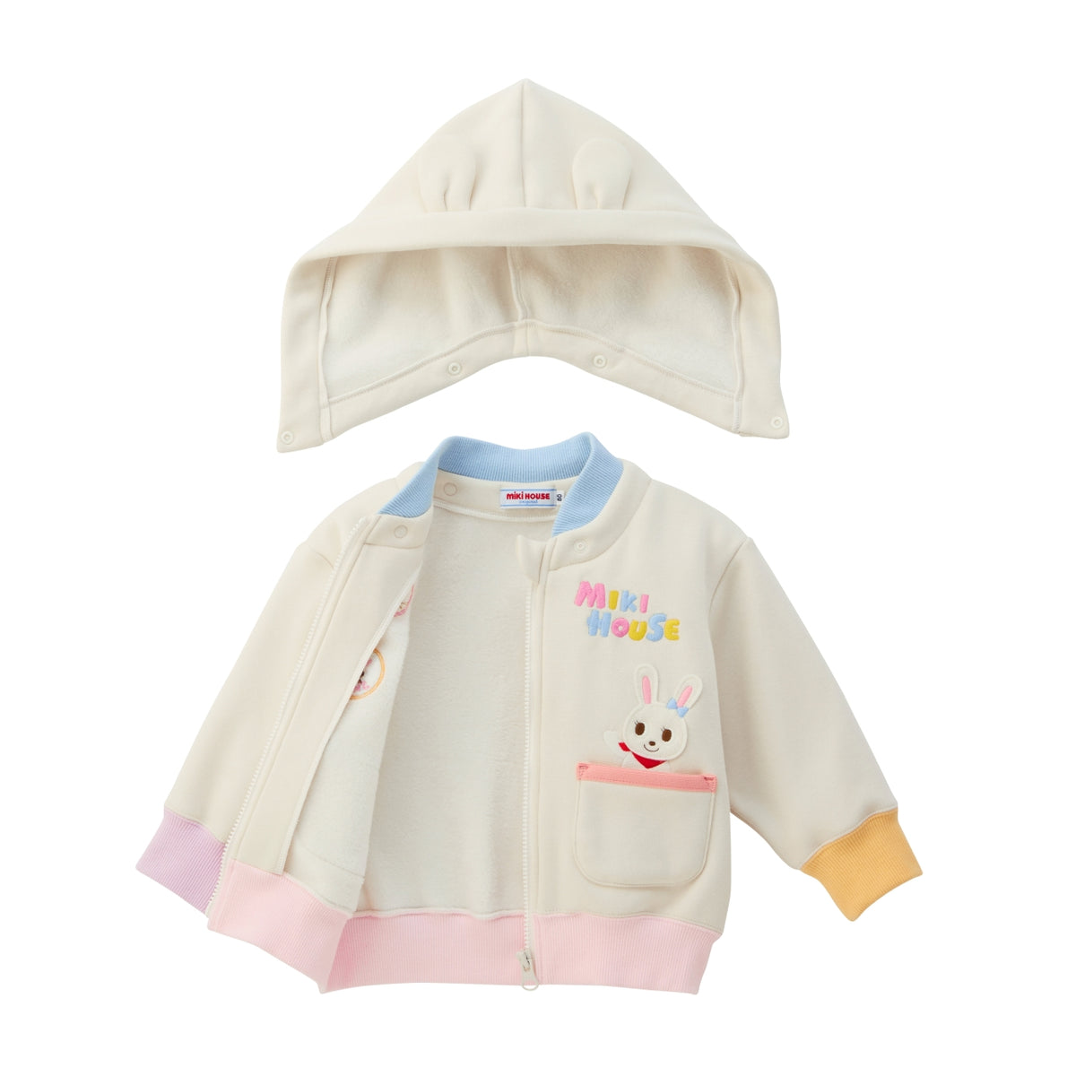 Character Ear Shaggy-Lined Stretch Hoodie