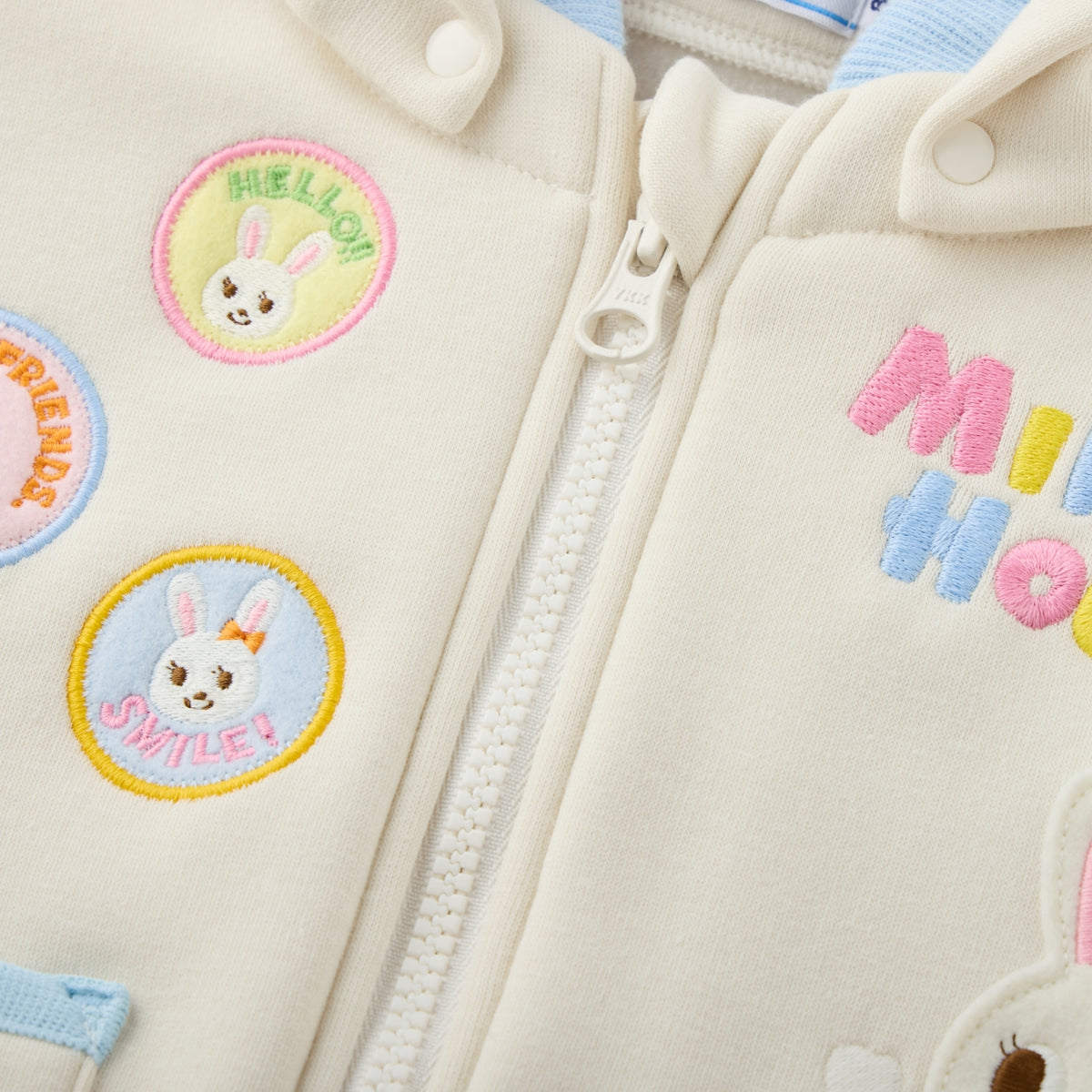 Character Ear Shaggy-Lined Stretch Hoodie