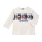 Car Patch Herringbone Check Long-Sleeved T-Shirt