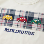 Car Patch Herringbone Check Long-Sleeved T-Shirt