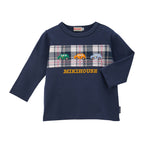 Car Patch Herringbone Check Long-Sleeved T-Shirt