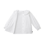 Lace Collar Long-Sleeve Blouse