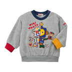 Retro Game Mixed-Material Robot Sweatshirt