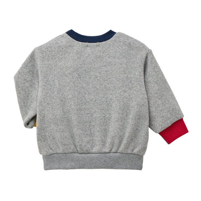 Retro Game Mixed-Material Robot Sweatshirt