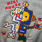 Retro Game Mixed-Material Robot Sweatshirt