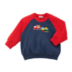 Animal Motif Double-Layer Piqué Sweatshirt