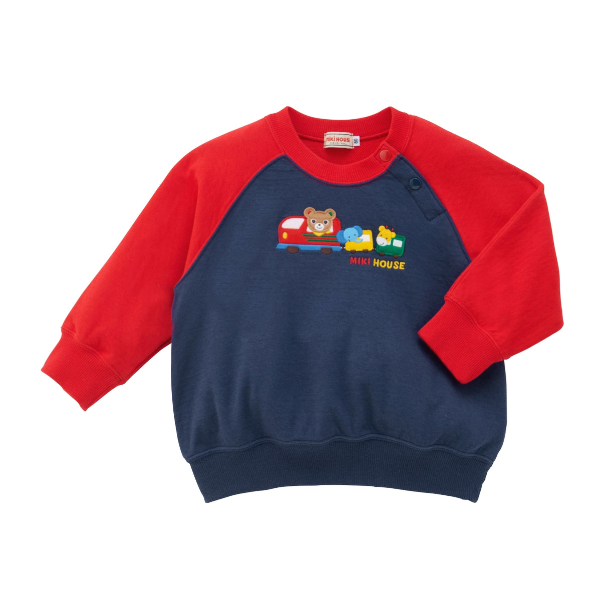 Animal Motif Double-Layer Piqué Sweatshirt