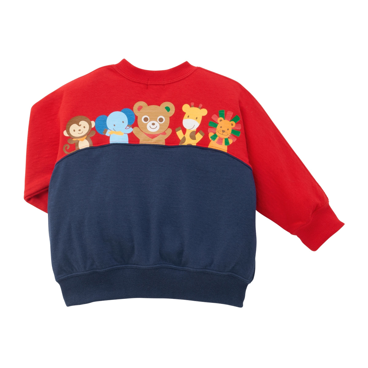 Animal Motif Double-Layer Piqué Sweatshirt