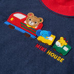 Animal Motif Double-Layer Piqué Sweatshirt