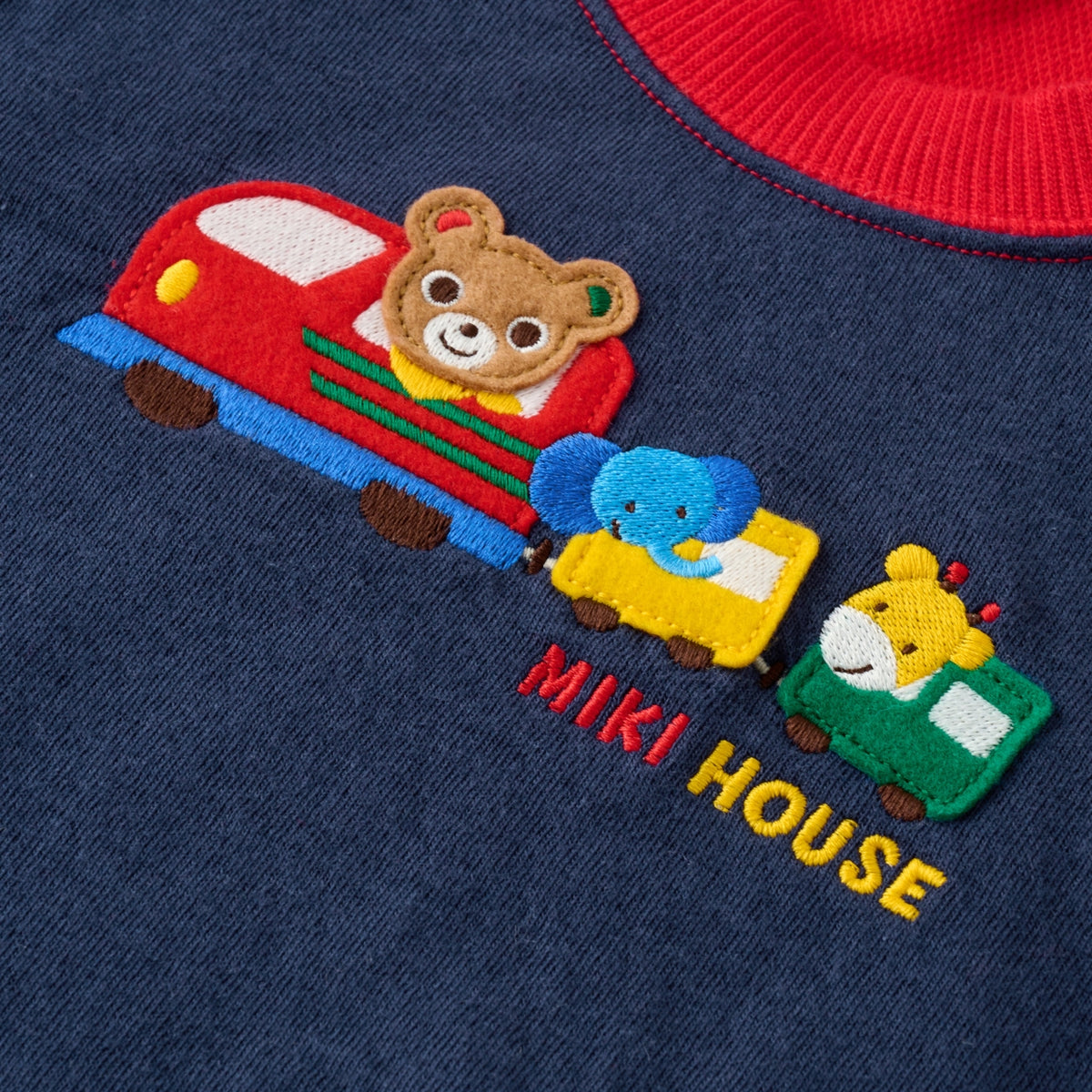 Animal Motif Double-Layer Piqué Sweatshirt