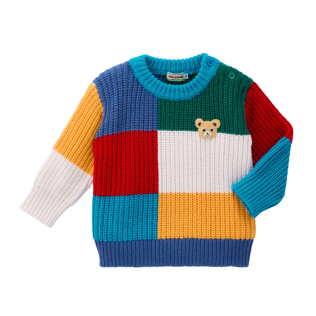 Pucchi Colour-Block Low-Gauge Sweater