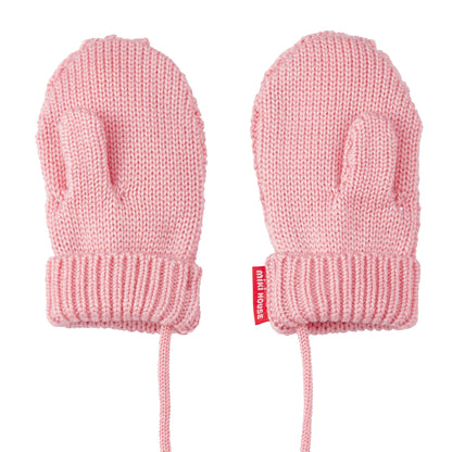 MIKI HOUSE Bear Cable Knit Mittens