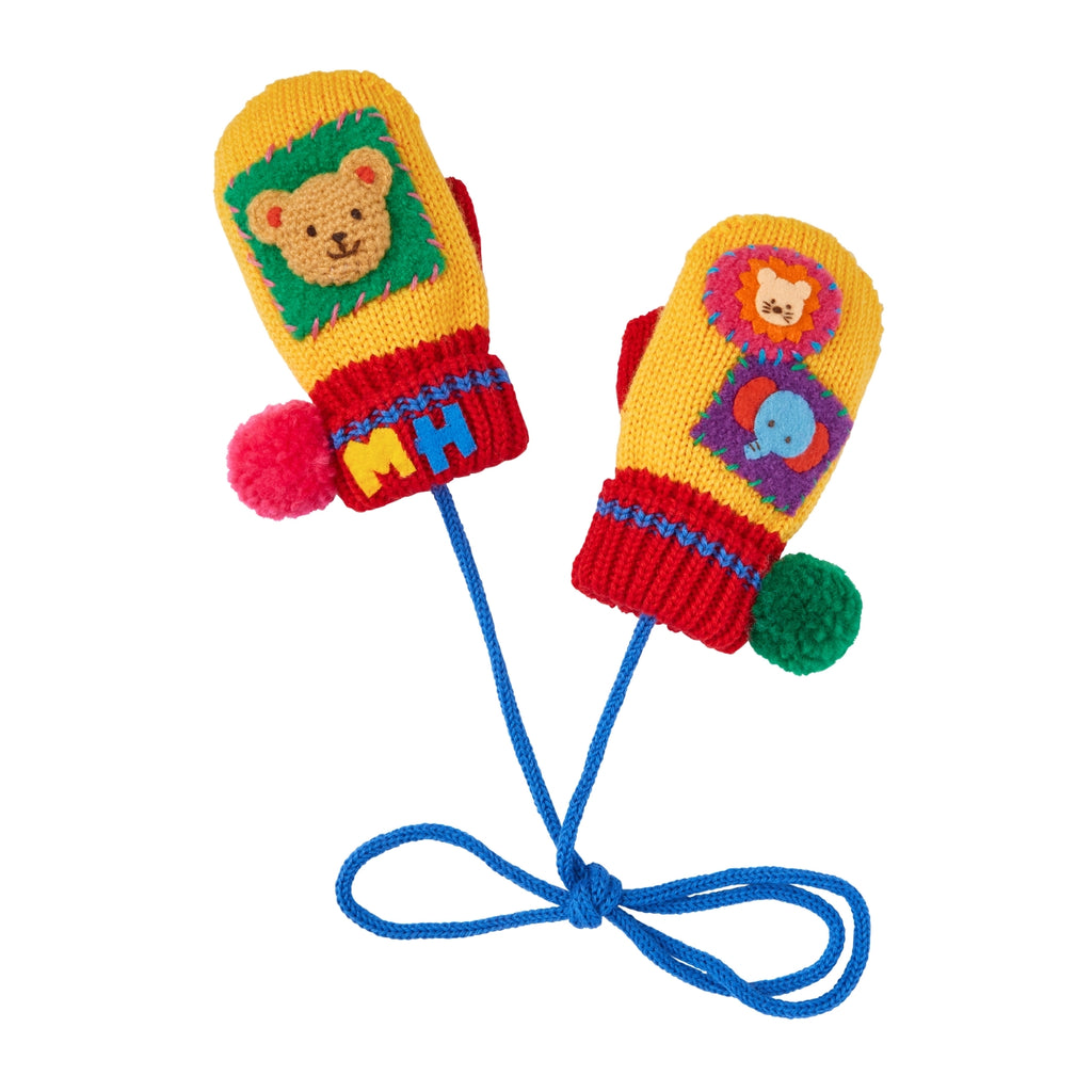 Classic Bear Embroidered Mittens