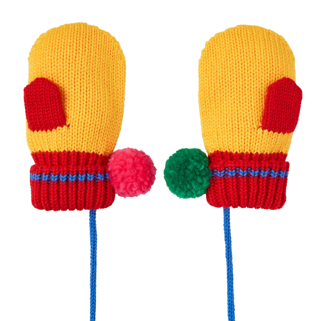 Classic Bear Embroidered Mittens