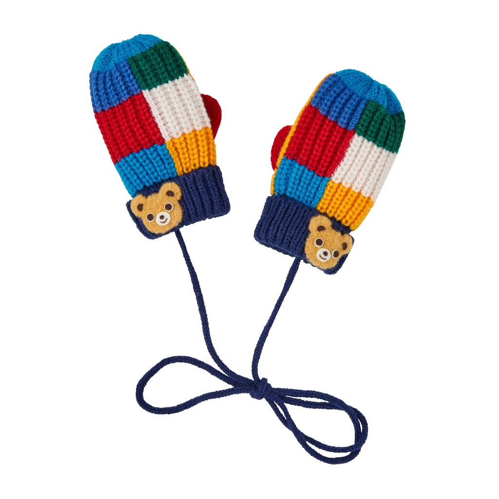 Pucchi Colour-Block Knit Mittens