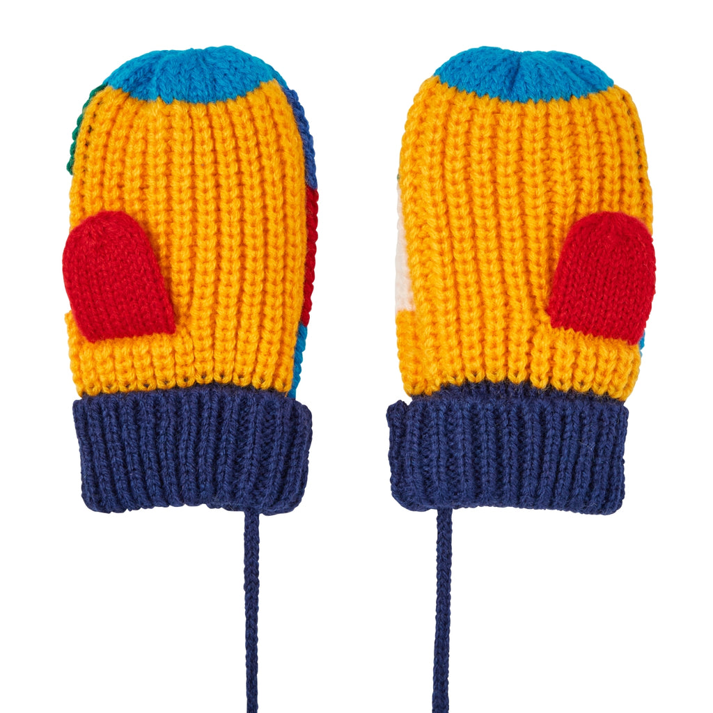 Pucchi Colour-Block Knit Mittens