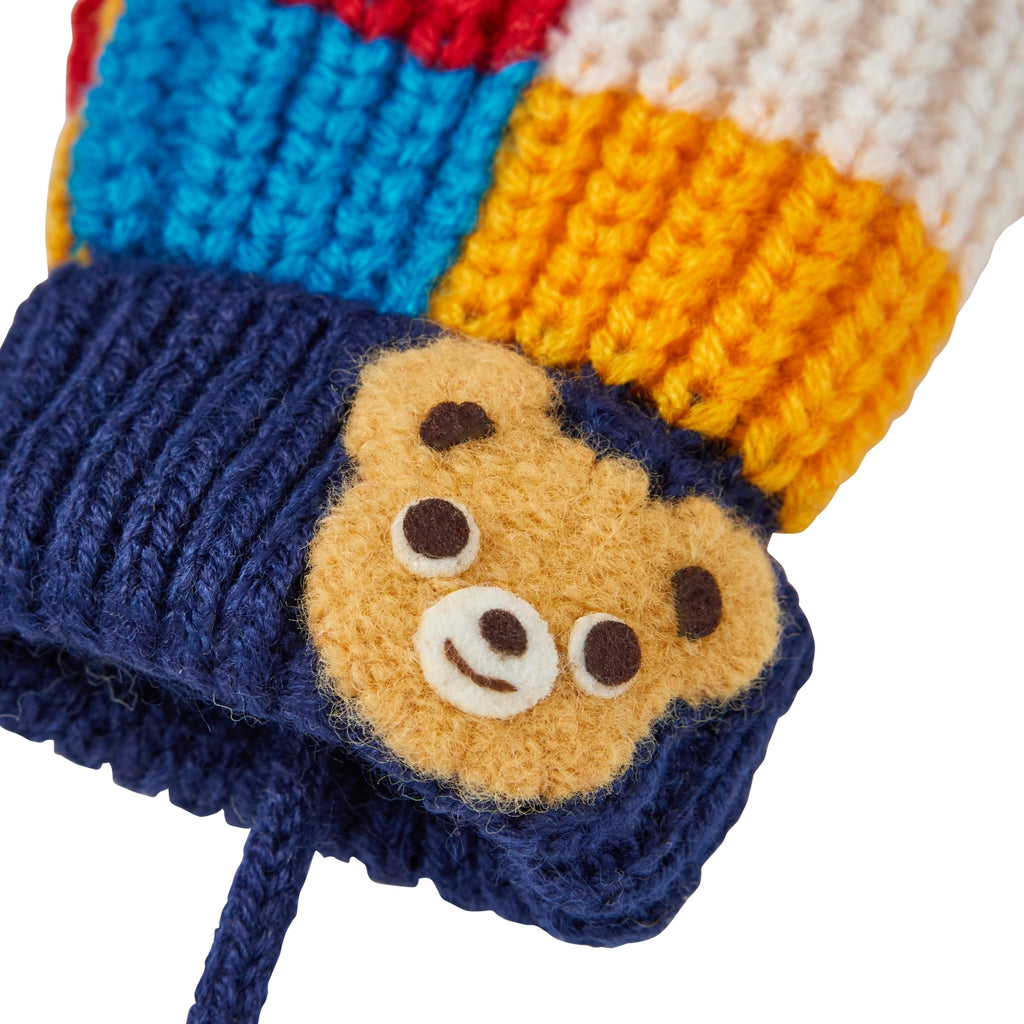 Pucchi Colour-Block Knit Mittens