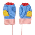 Usako Colour-Block Knit Mittens