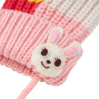 Usako Colour-Block Knit Mittens