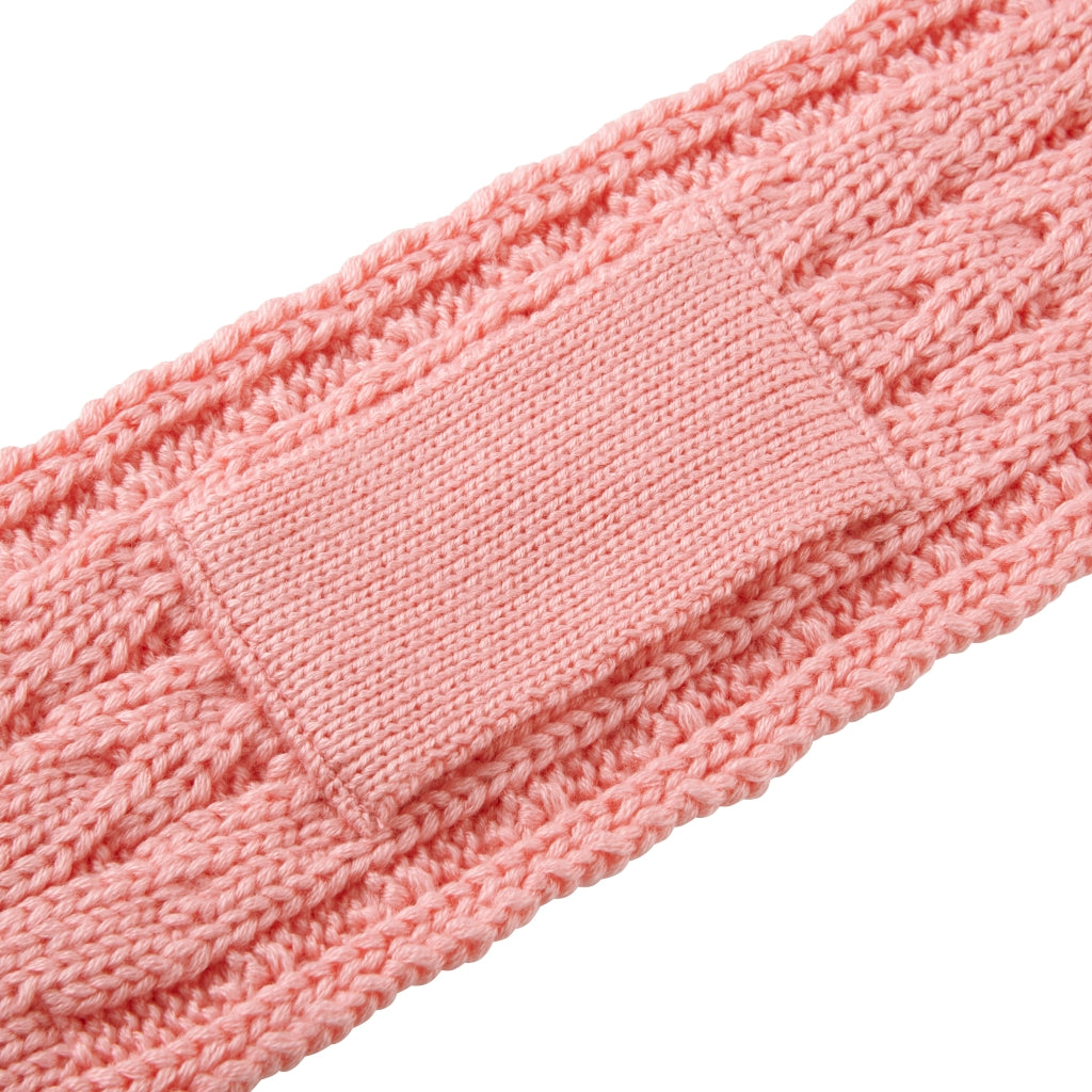 MIKI HOUSE Bear Cable Knit Scarf