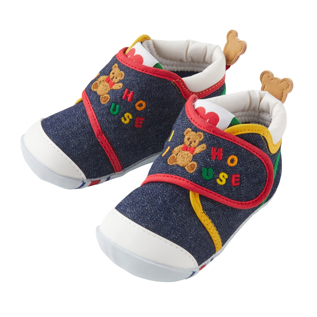 Beary Denim First Walker Shoes