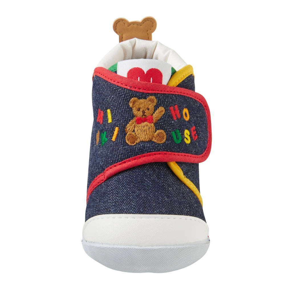 Beary Denim First Walker Shoes