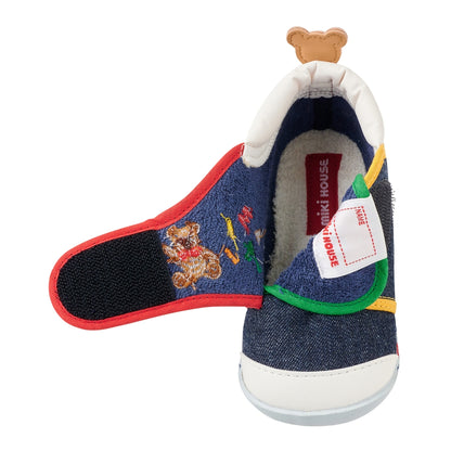 Beary Denim First Walker Shoes