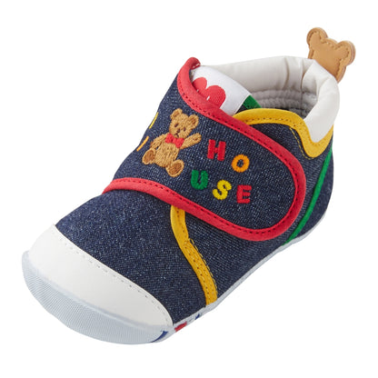 Beary Denim First Walker Shoes