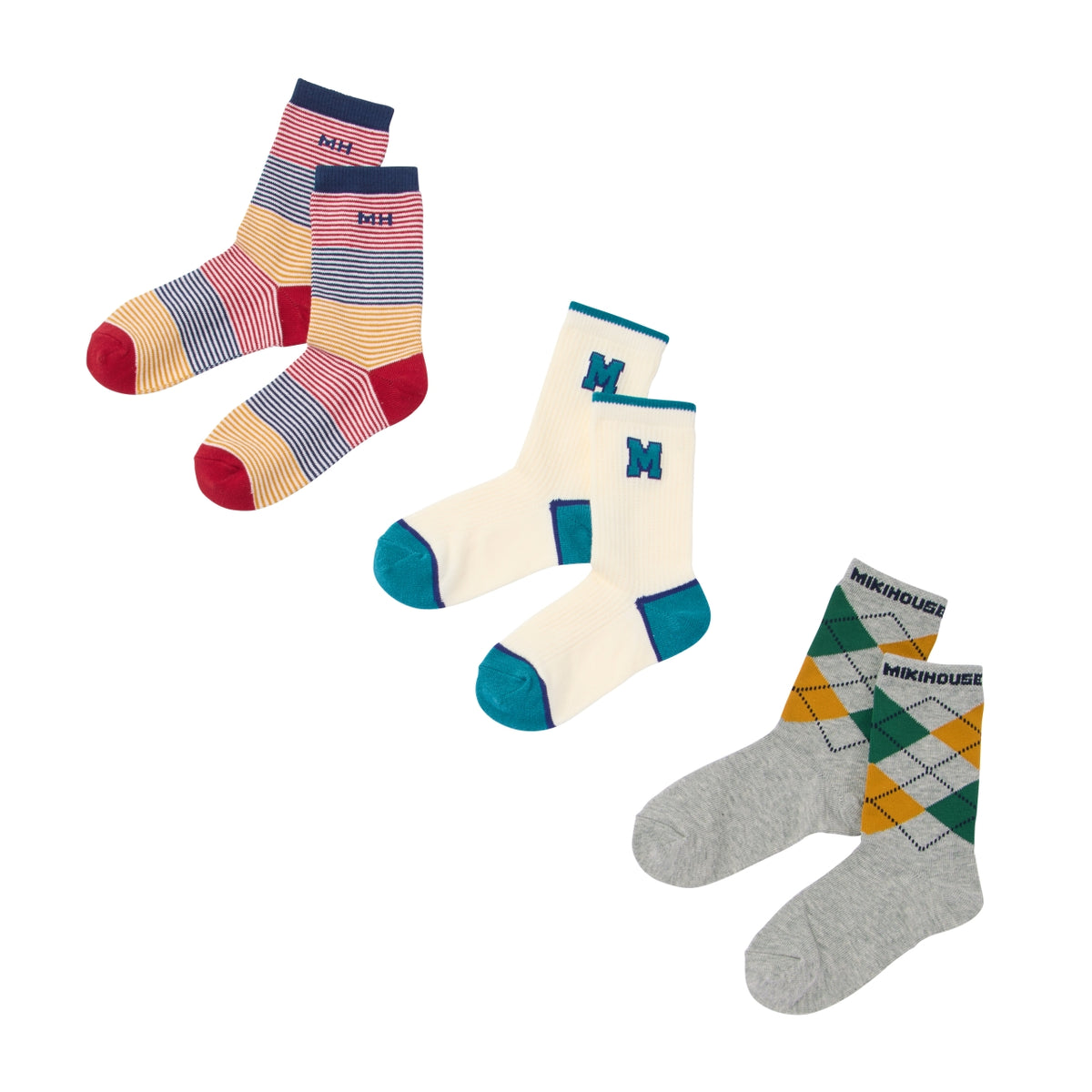 3-Pack Assorted Socks (17–23cm)