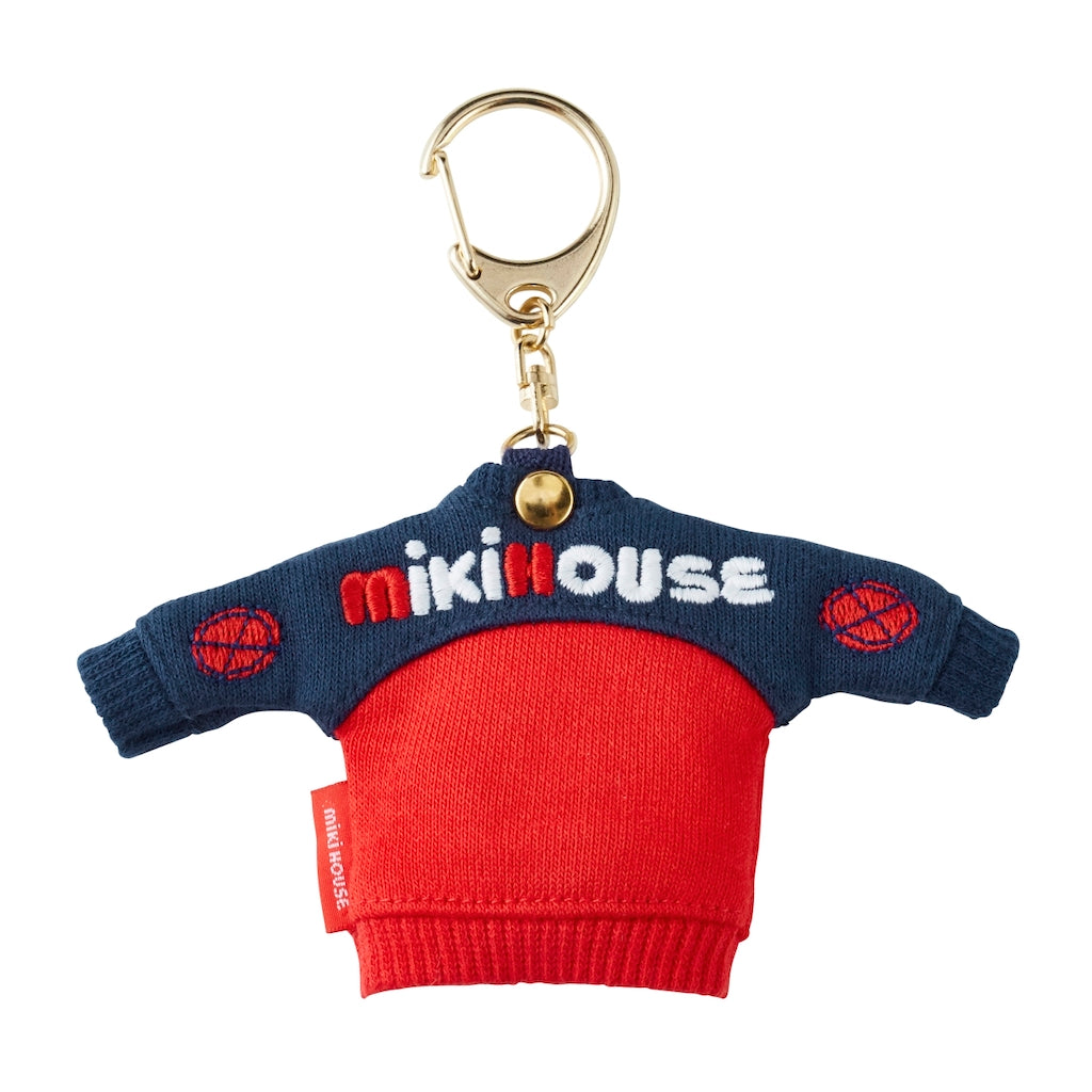 Miki House Back Logo Trainer Keychain - Red & Navy