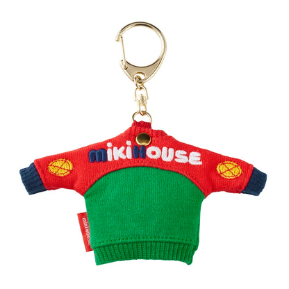 Miki House Back Logo Trainer Keychain - Red & Green