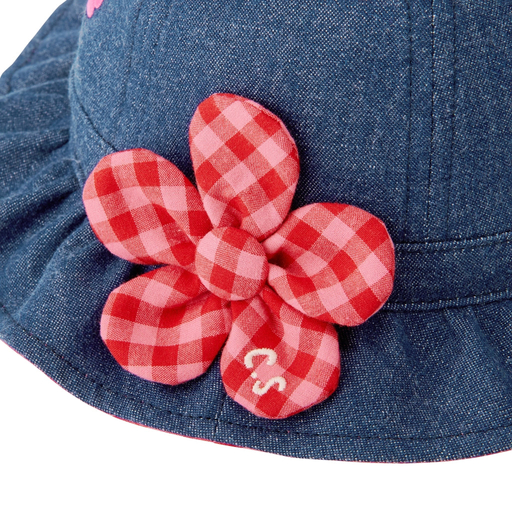 Gingham Bloom Chieco Saku Tulip Hat