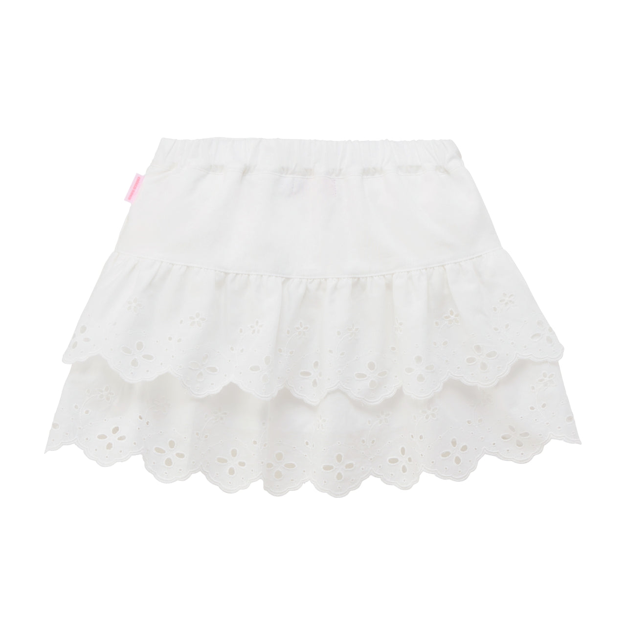 Chieco Saku Lucky Clover Eyelet Tiered Skirt