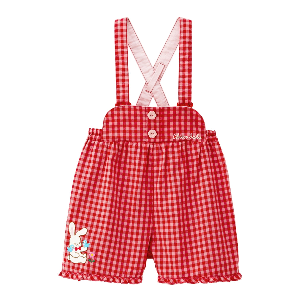 Chieco Gingham Short Overalls (5/10 Length)