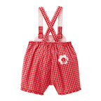 Chieco Gingham Short Overalls (5/10 Length)