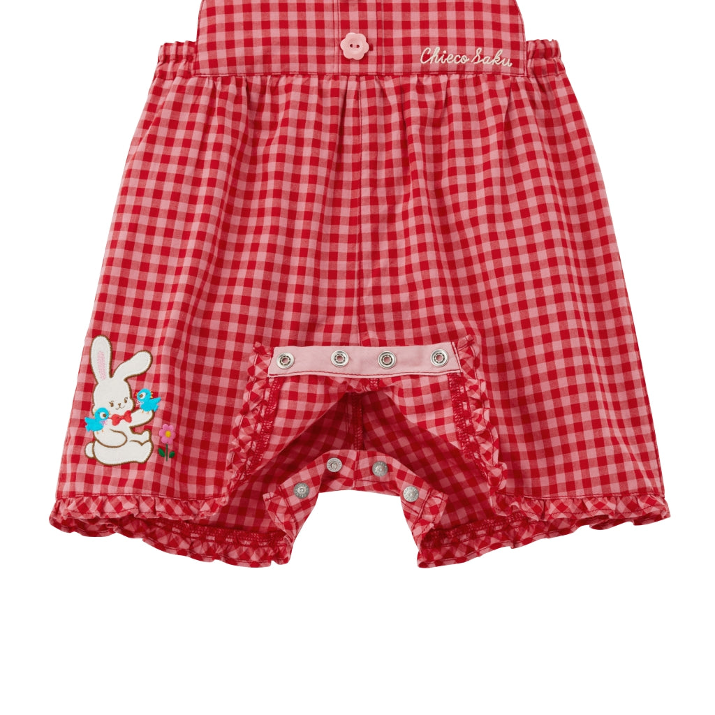 Chieco Gingham Short Overalls (5/10 Length)