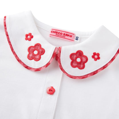 Chieco's Floral Checkered Summer Blouse