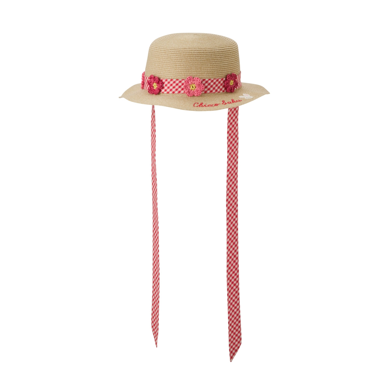 Chieco Saku Floral Gingham Straw Hat