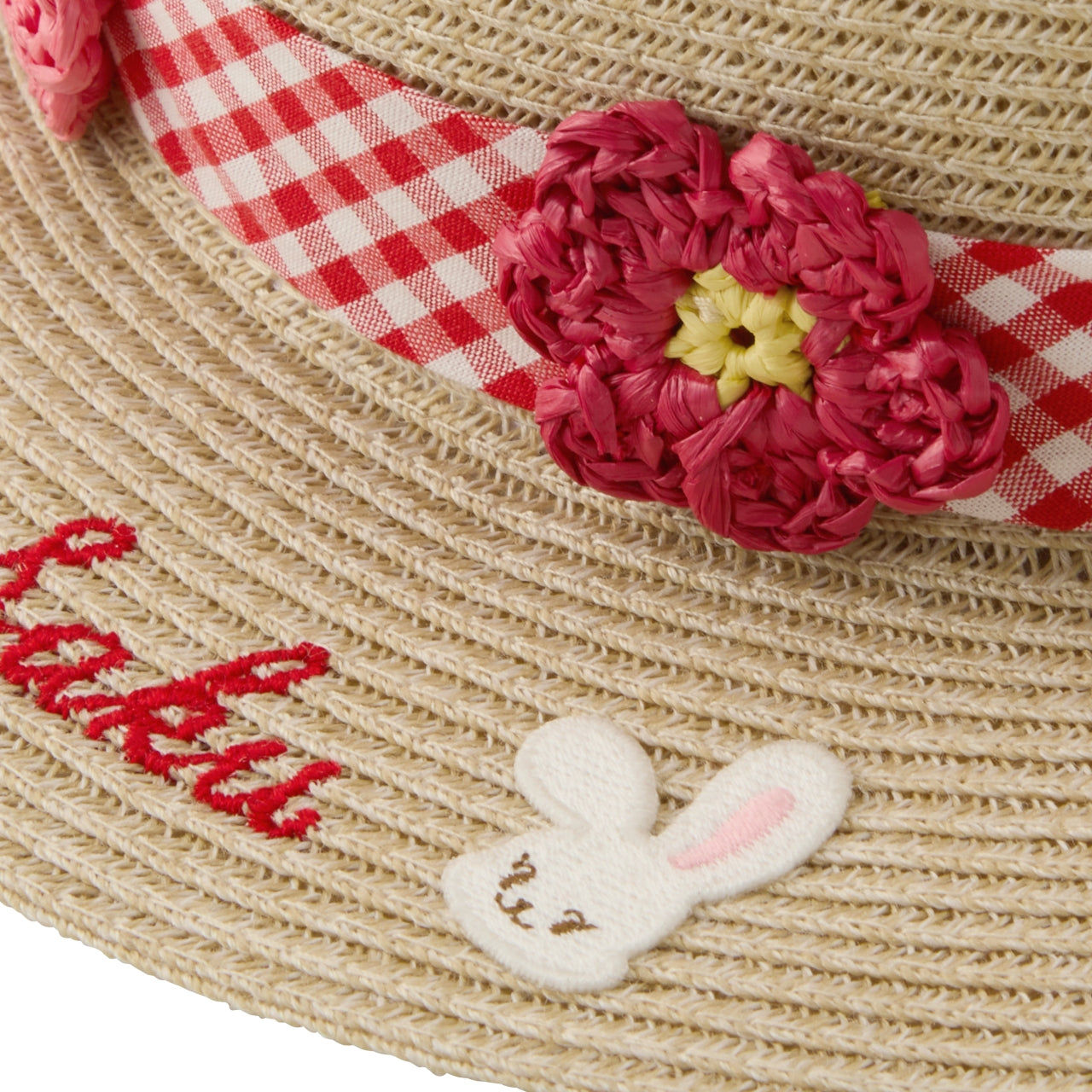 Chieco Saku Floral Gingham Straw Hat